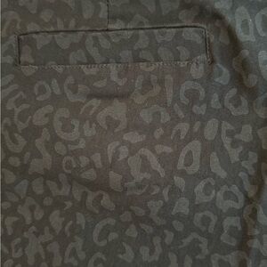 Leopard Print Dark Green Fabric